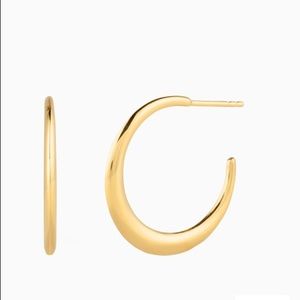 Gold vermeil editor hoops post earrings